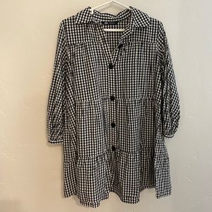 Black and white checkered Zara dress - size small
